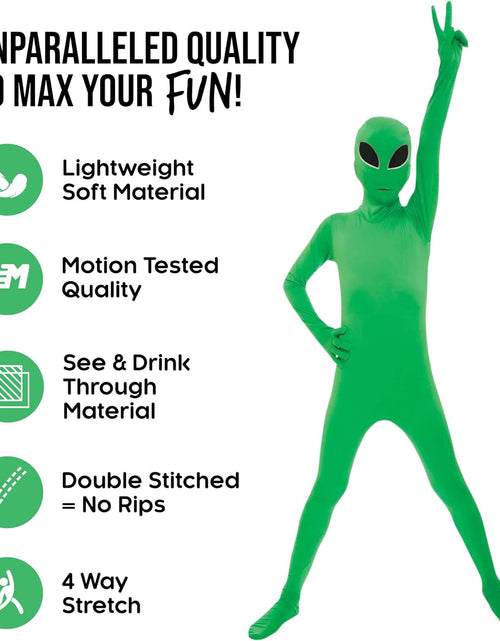 Load image into Gallery viewer, Alien Costume Kids Green Alien Costume Bodysuit Kids Halloween Costume Large
