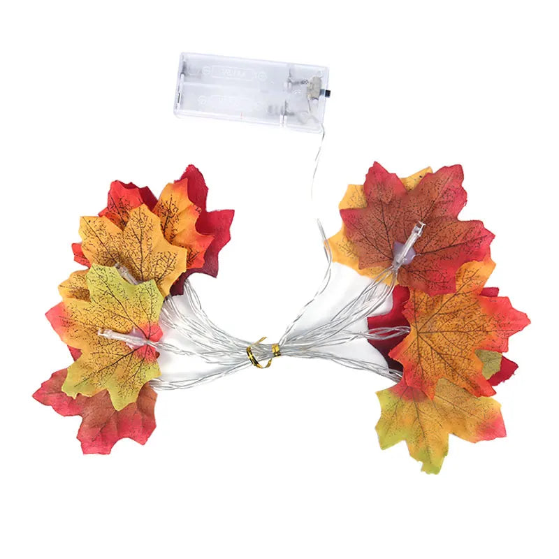 Thanksgiving Lights Fall Maple Leaves String Lights Thanksgiving Decorations Autumn Garland Home Indoor Decor Halloween Lights