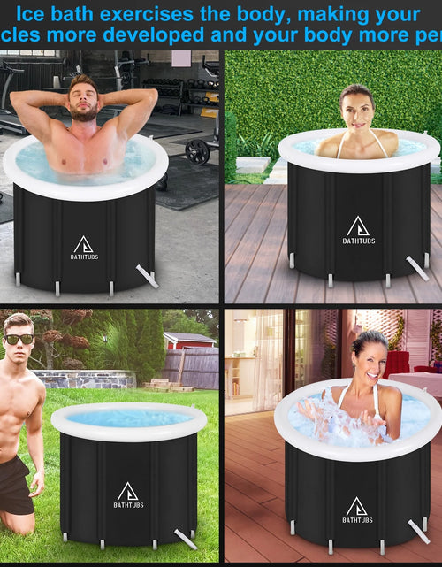 Load image into Gallery viewer, Ice Bath Tub for Athletes, Portable Ice Bath at Home, Inflatable Cold Plunge Tub for Adults, Large Ice Bathtub Outdoor, Recovery Cold Bath with Cover and Lid
