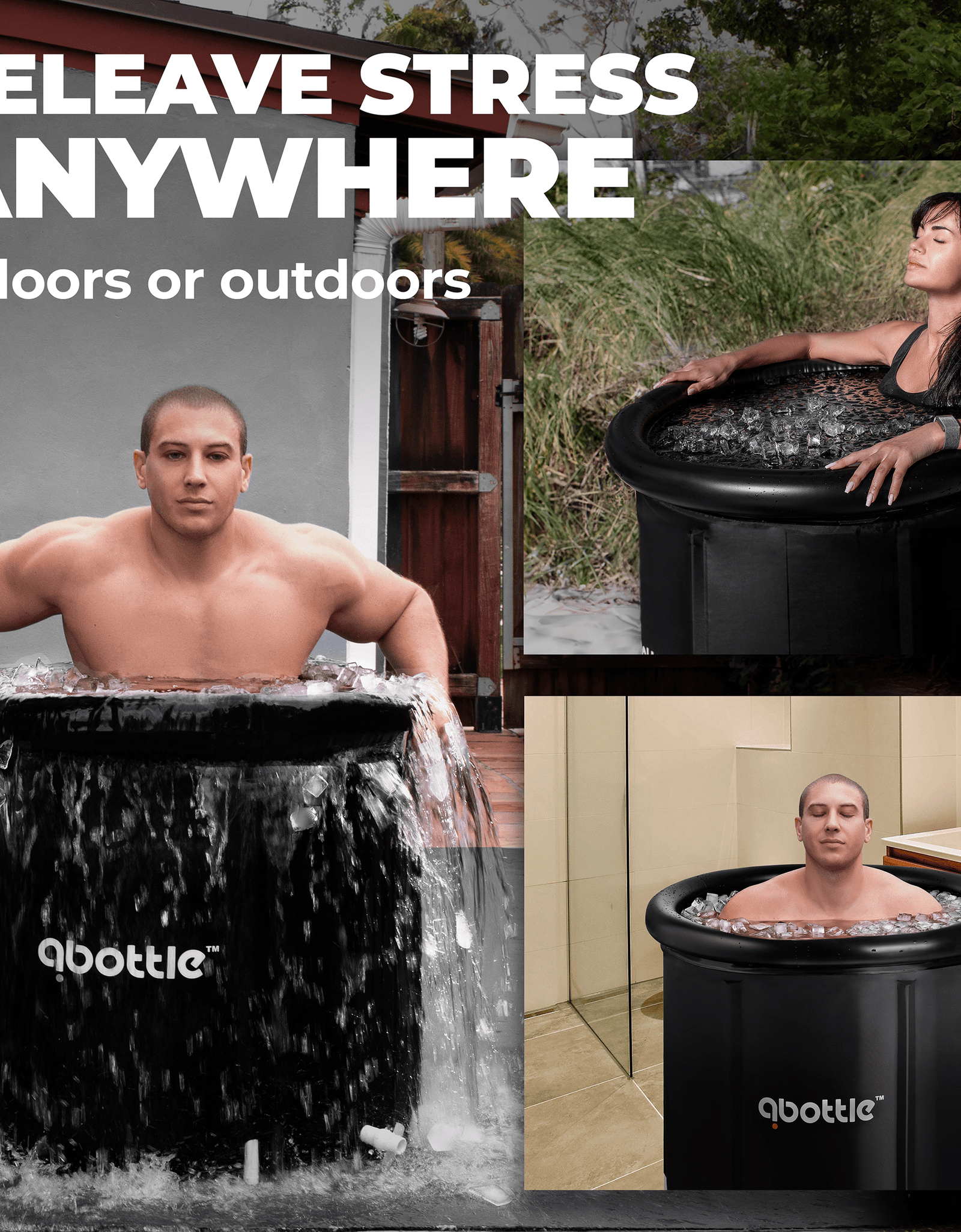 Premium Portable Ice Bath Tub for Athletes - Inflatable Cold Plunge Tub for Recovery & Polar Recovery Experience for Indoor and Outdoor Use