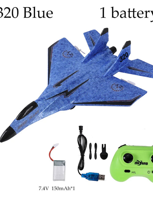 Load image into Gallery viewer, 2.4G 2CH Glider RC Ariplane P320 Fixed Wing Fighter Aircra Hand Throwing Foam Outdoor Toys for Boys Birthday Gift
