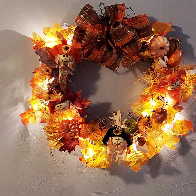 Thanksgiving Lights Fall Maple Leaves String Lights Thanksgiving Decorations Autumn Garland Home Indoor Decor Halloween Lights