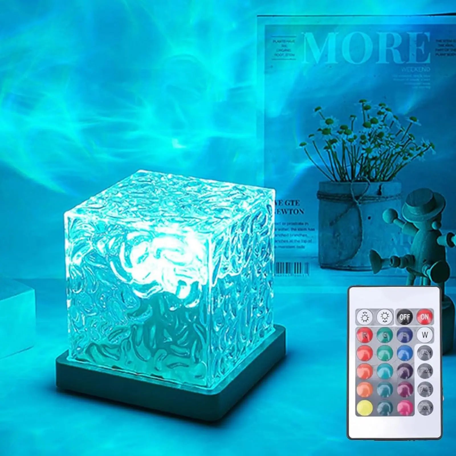 Ocean Wave Projector Light 16 Colors Midnight Aura Aurora Glow Lamp Home Office Bar Restaurant Underwater Projector Night Light