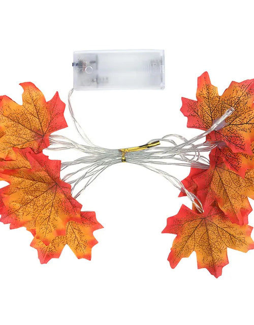 Load image into Gallery viewer, Thanksgiving Lights Fall Maple Leaves String Lights Thanksgiving Decorations Autumn Garland Home Indoor Decor Halloween Lights
