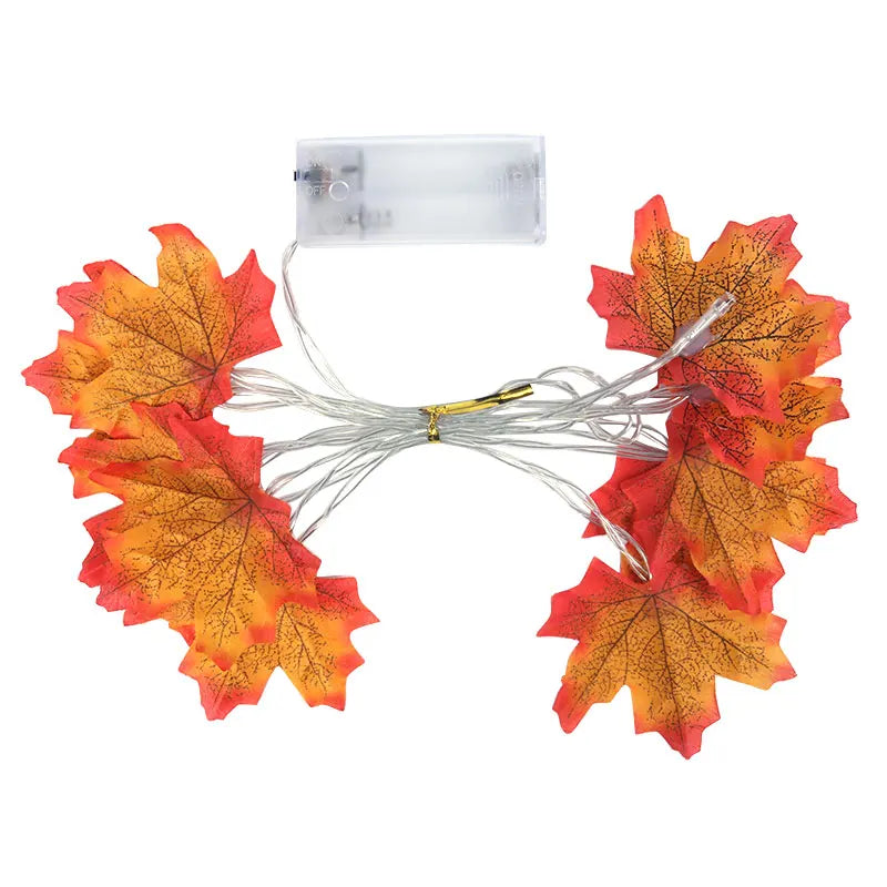 Thanksgiving Lights Fall Maple Leaves String Lights Thanksgiving Decorations Autumn Garland Home Indoor Decor Halloween Lights