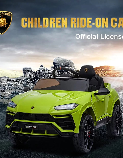 Load image into Gallery viewer, Lamborghini Urus 12V Electric Powered Ride on Car Toys for Girls Boys, Yellow Kids Electric Vehicles Ride on Toys with Remote Control, Foot Pedal, MP3 Player and LED Headlights, CL61
