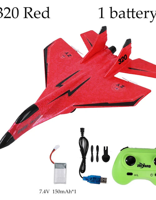 Load image into Gallery viewer, 2.4G 2CH Glider RC Ariplane P320 Fixed Wing Fighter Aircra Hand Throwing Foam Outdoor Toys for Boys Birthday Gift
