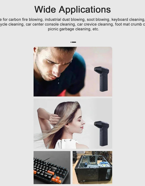 Load image into Gallery viewer, X3 130000RPM Turbofan High Power Jet Fan Air Duster Motor Variable Speed Dust Blower Brushless Cleaning Tool Handheld Air Blower
