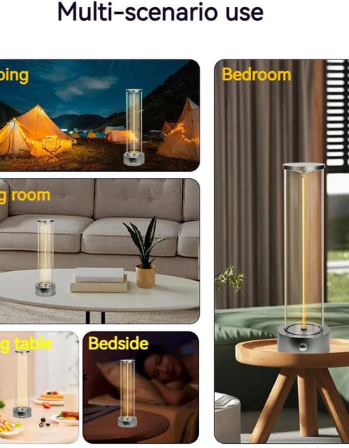 Load image into Gallery viewer, Cordless Portable LED Table Lamp Rechargeable Design Magnetic Desk Lamp with Touch Sensor Three-Level Dimmable for Bedroom Light
