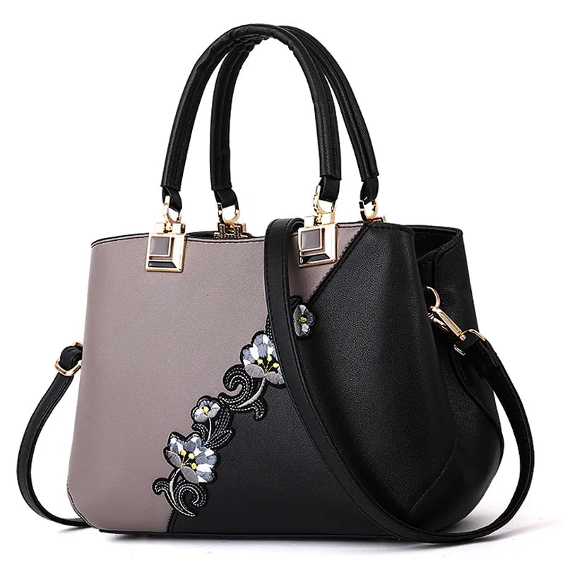 Embroidered Messenger Bags Women Leather Handbags Bags for Women 2021 Sac a Main Ladies Hand Bag Female Hand Bag New