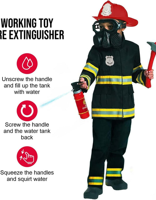 Load image into Gallery viewer, Costumes Firefighter Costume for Kids Black Fireman Halloween Costumes for Kids
