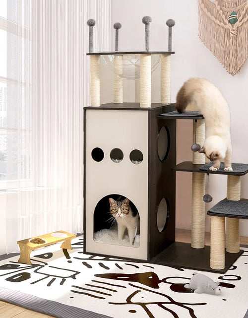 Load image into Gallery viewer, Tavion 51.2&quot; Wood Cat Trees,Cat Tower,Cat Trees for Large Cats
