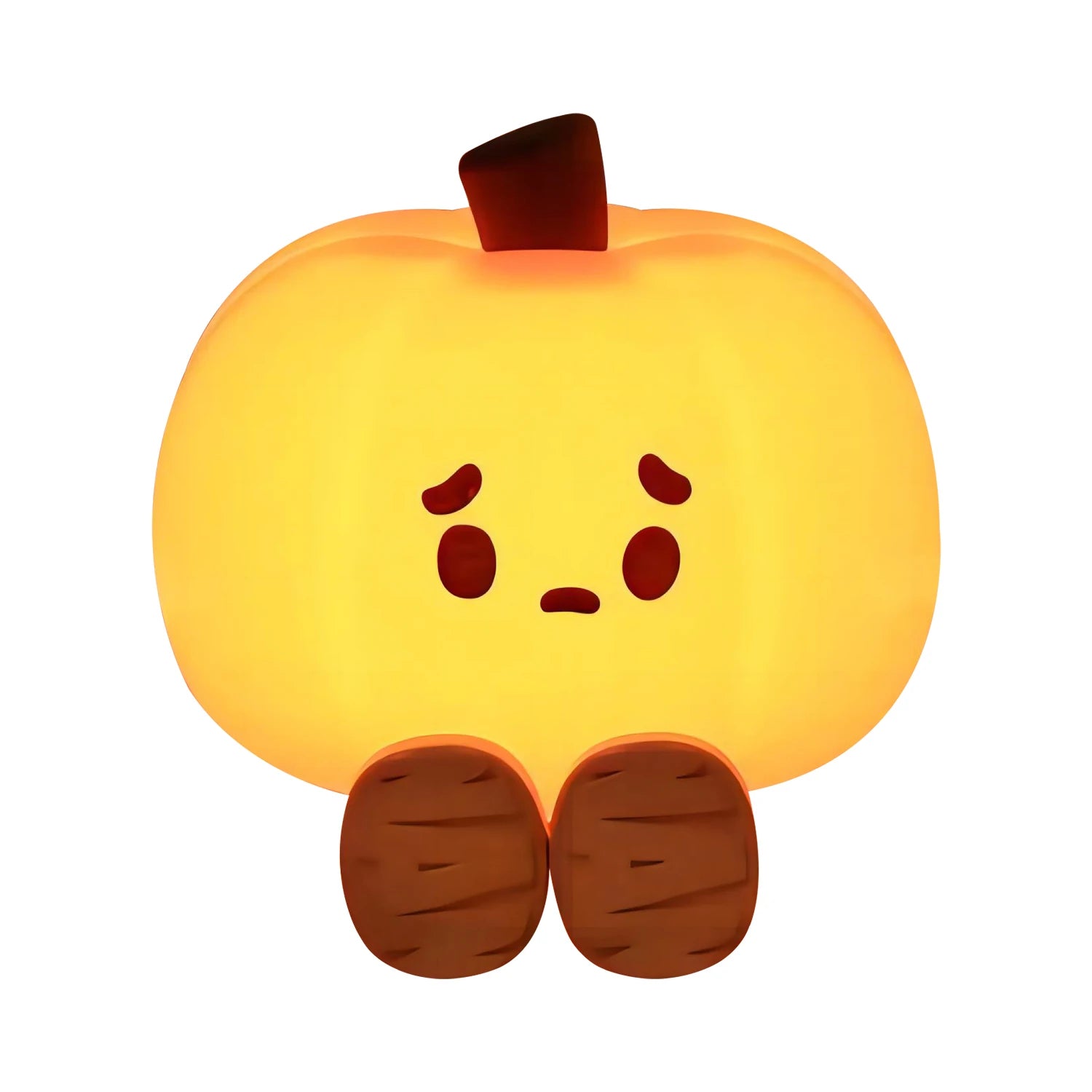 Cute Pumpkin LED Night Light Cartoon Silicone Lamp USB Rechargeable Timing Sleeping Lamp Bedroom Decoration for Children